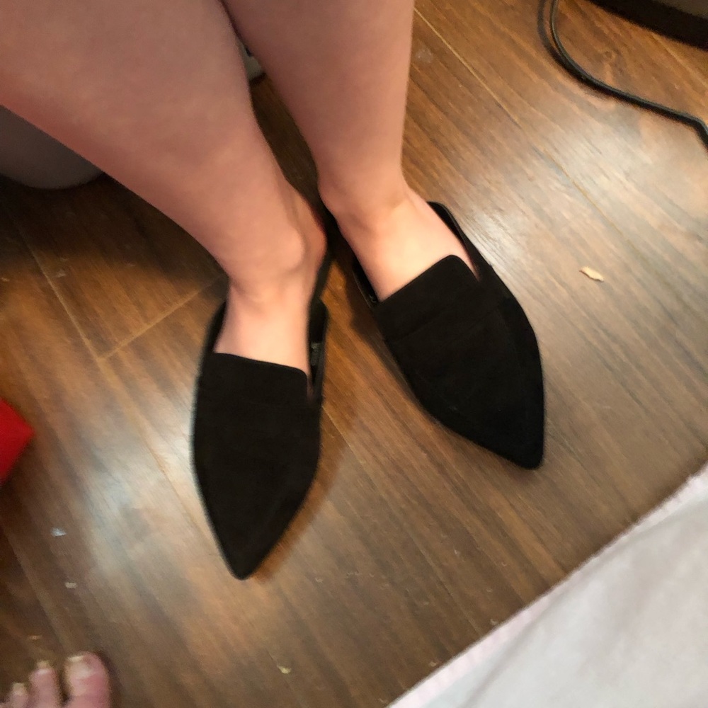 Women's Black Suede Mules by Steve Madden in Size 8 Wide